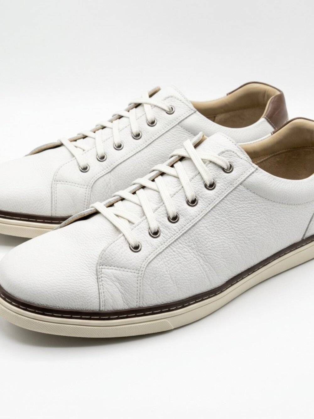 Johnston & Murphy Men’s White Leather Lace-Up Casual Sneakers US 13M